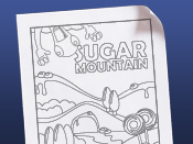 Sugar Mountain Coloring Page